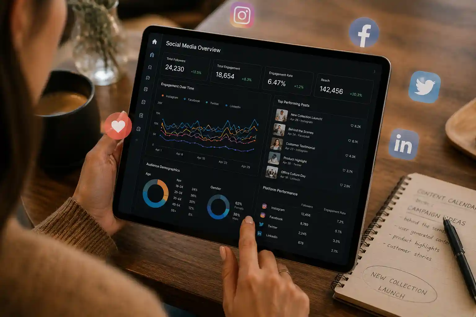 AZeeHub social media marketing agency Dubai strategic content and branded visuals for UAE businesses on Instagram, LinkedIn, and Facebook